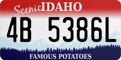 ID license plate 4B5386L