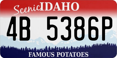 ID license plate 4B5386P