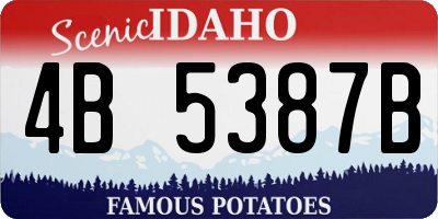 ID license plate 4B5387B