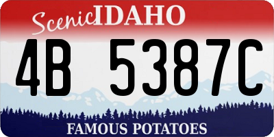 ID license plate 4B5387C