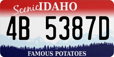 ID license plate 4B5387D