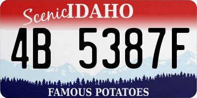 ID license plate 4B5387F