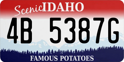 ID license plate 4B5387G