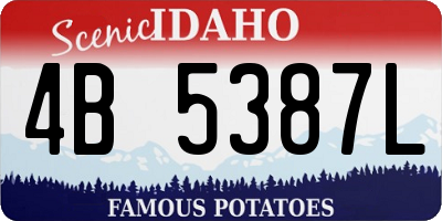 ID license plate 4B5387L