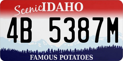 ID license plate 4B5387M