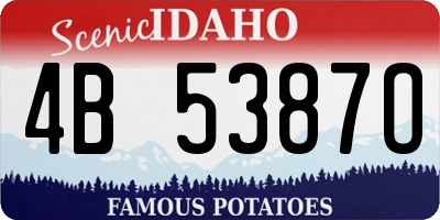 ID license plate 4B5387O
