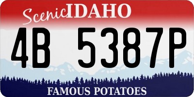 ID license plate 4B5387P