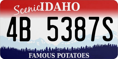 ID license plate 4B5387S