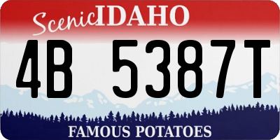 ID license plate 4B5387T