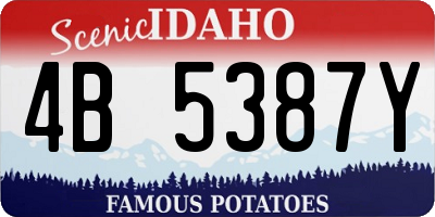 ID license plate 4B5387Y