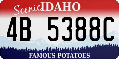 ID license plate 4B5388C