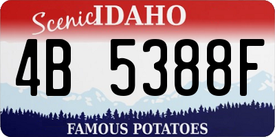 ID license plate 4B5388F