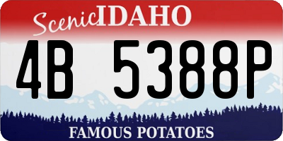 ID license plate 4B5388P
