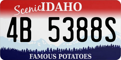 ID license plate 4B5388S