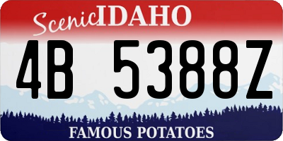 ID license plate 4B5388Z