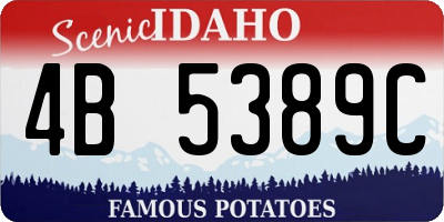 ID license plate 4B5389C