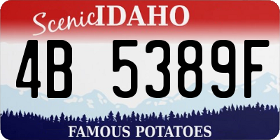 ID license plate 4B5389F