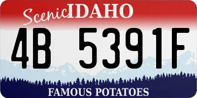 ID license plate 4B5391F