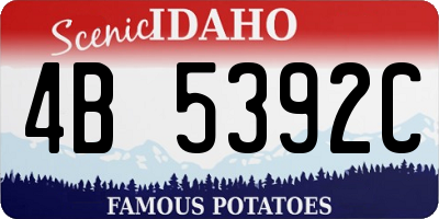 ID license plate 4B5392C