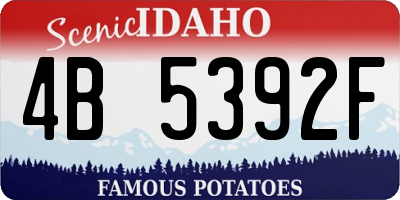 ID license plate 4B5392F