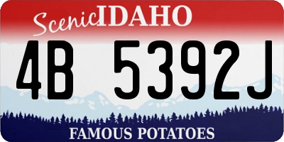 ID license plate 4B5392J