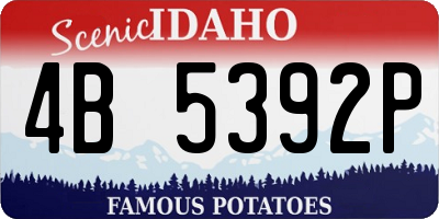 ID license plate 4B5392P
