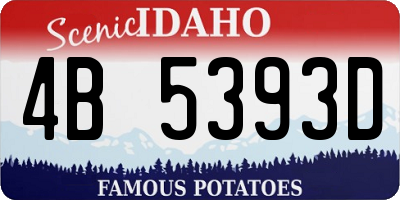 ID license plate 4B5393D