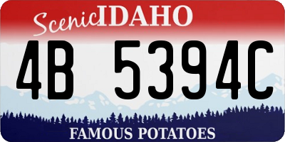 ID license plate 4B5394C