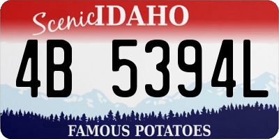 ID license plate 4B5394L
