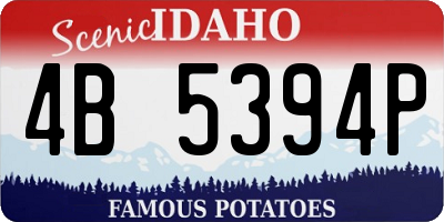 ID license plate 4B5394P