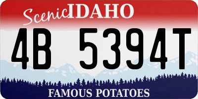 ID license plate 4B5394T