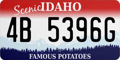 ID license plate 4B5396G