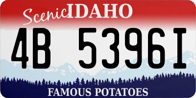 ID license plate 4B5396I
