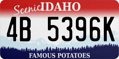 ID license plate 4B5396K