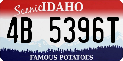 ID license plate 4B5396T