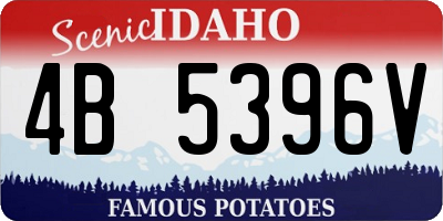 ID license plate 4B5396V