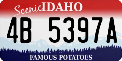 ID license plate 4B5397A
