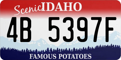 ID license plate 4B5397F