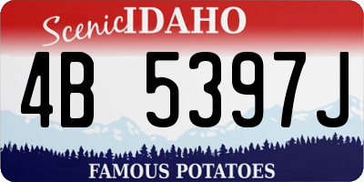ID license plate 4B5397J