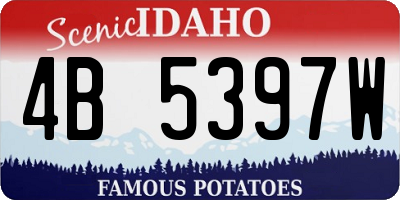 ID license plate 4B5397W