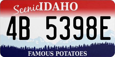ID license plate 4B5398E