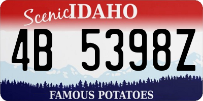 ID license plate 4B5398Z