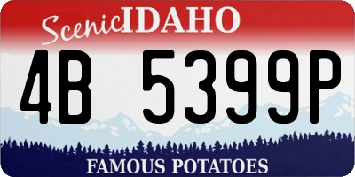 ID license plate 4B5399P