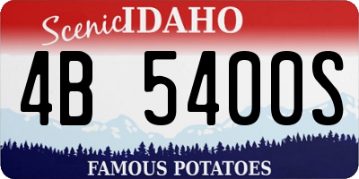 ID license plate 4B5400S