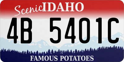 ID license plate 4B5401C