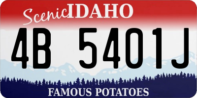 ID license plate 4B5401J