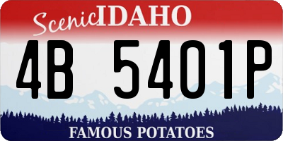 ID license plate 4B5401P