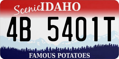 ID license plate 4B5401T