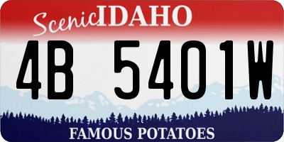 ID license plate 4B5401W