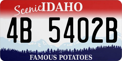 ID license plate 4B5402B